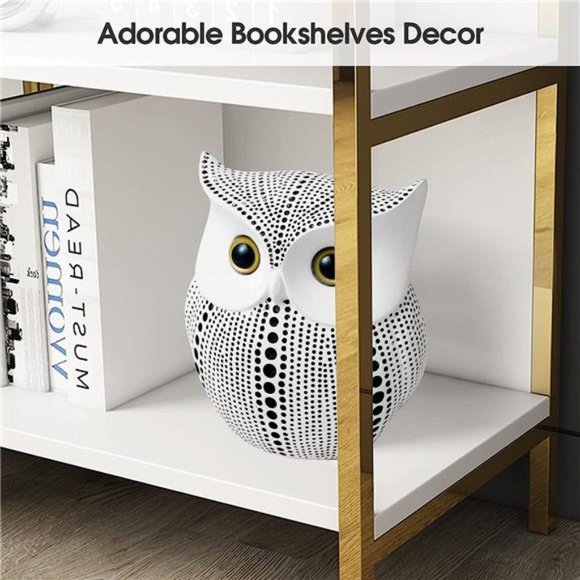 Owl Statue for Home Decor Accents Office Decoration, APPS2Car Handmade Polka Dot - Picture 3 of 6